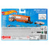 Back of the package for the Hot Wheels Super Rigs Speedway Hauler 1:64 Scale Diecast Vehicle Set