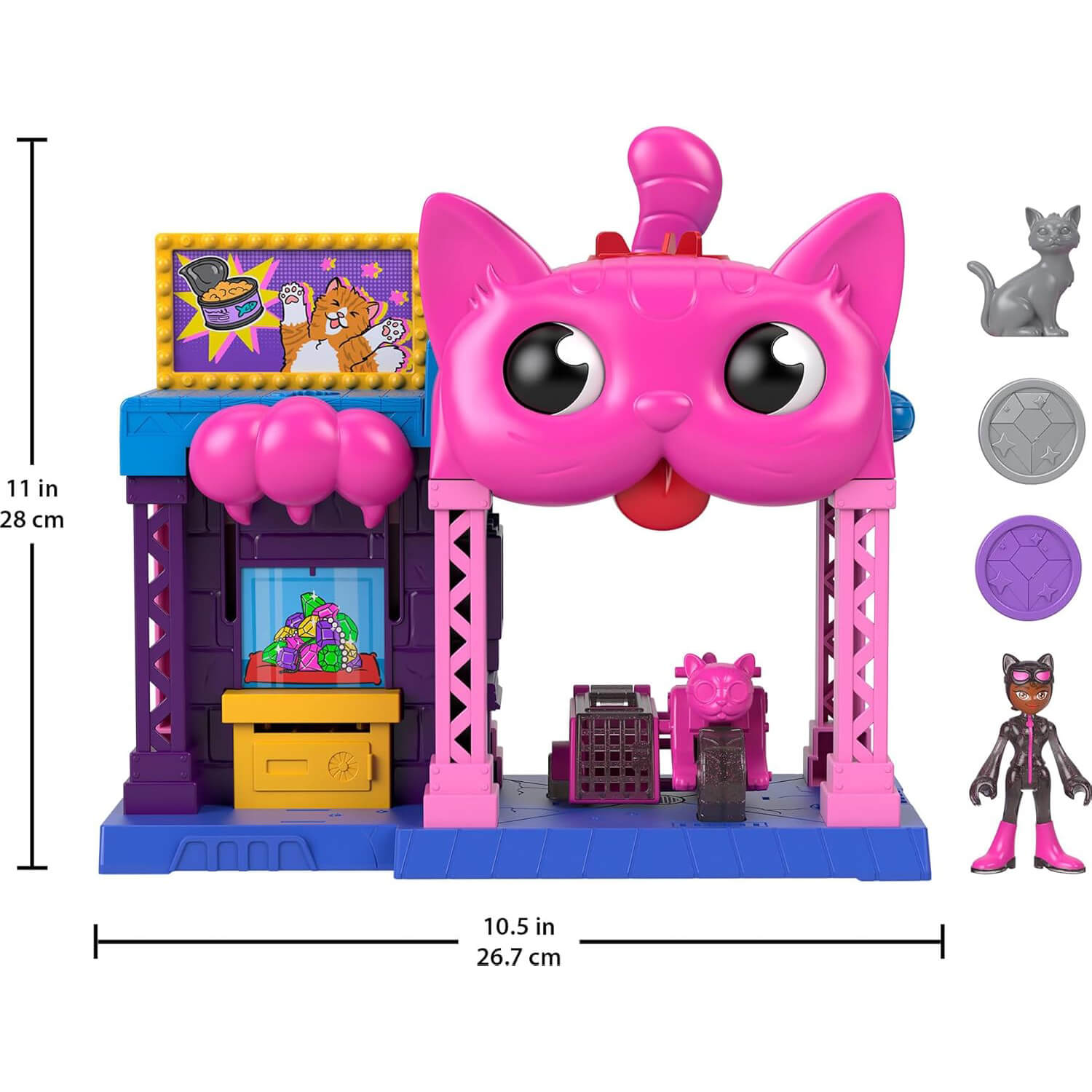 Imaginext DC Super Friends Catwoman Playhouse Playset measurements