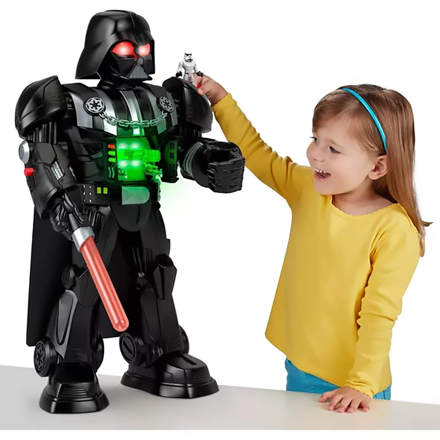 Imaginext Star Wars Darth Vader Bot 2 ft Action Figure child playing 