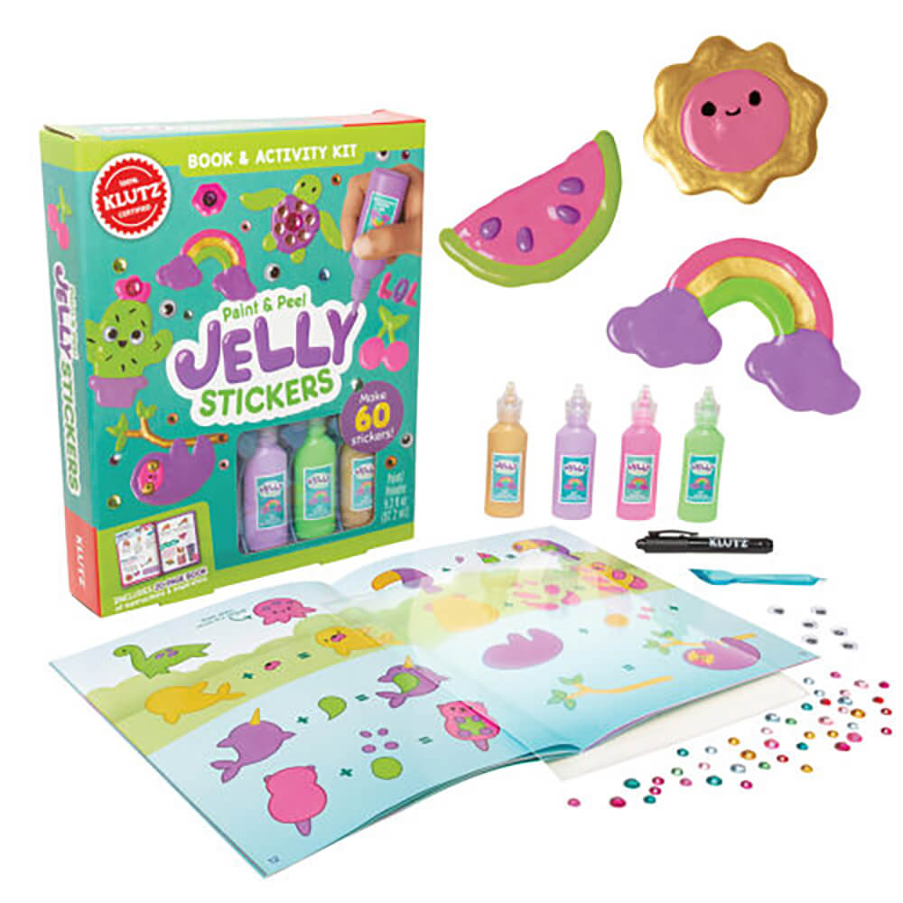 KLUTZ Paint & Peel Jelly Stickers Book and Creativity Kit