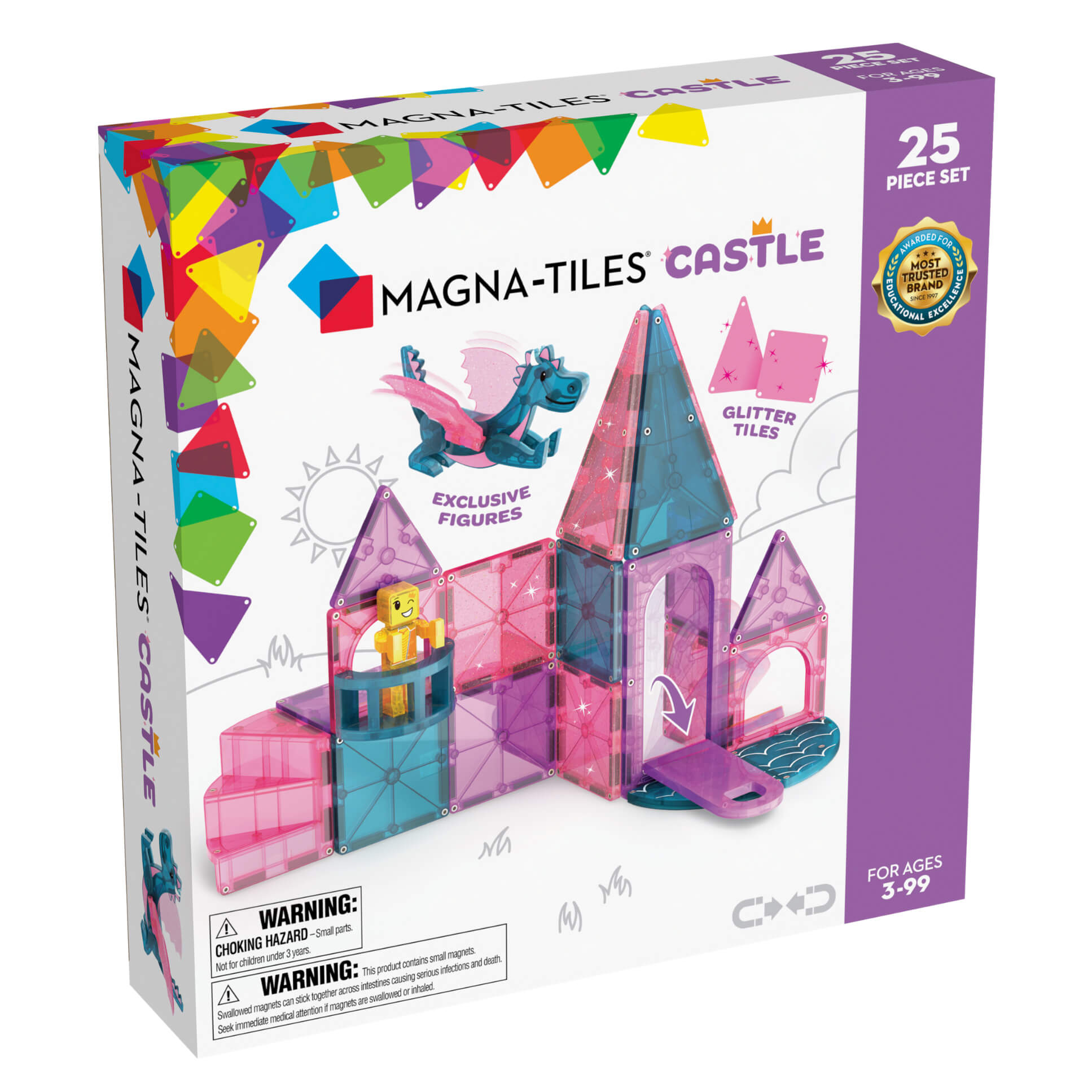 MAGNA-TILES® Castle 25-Piece Magnetic Building Playset