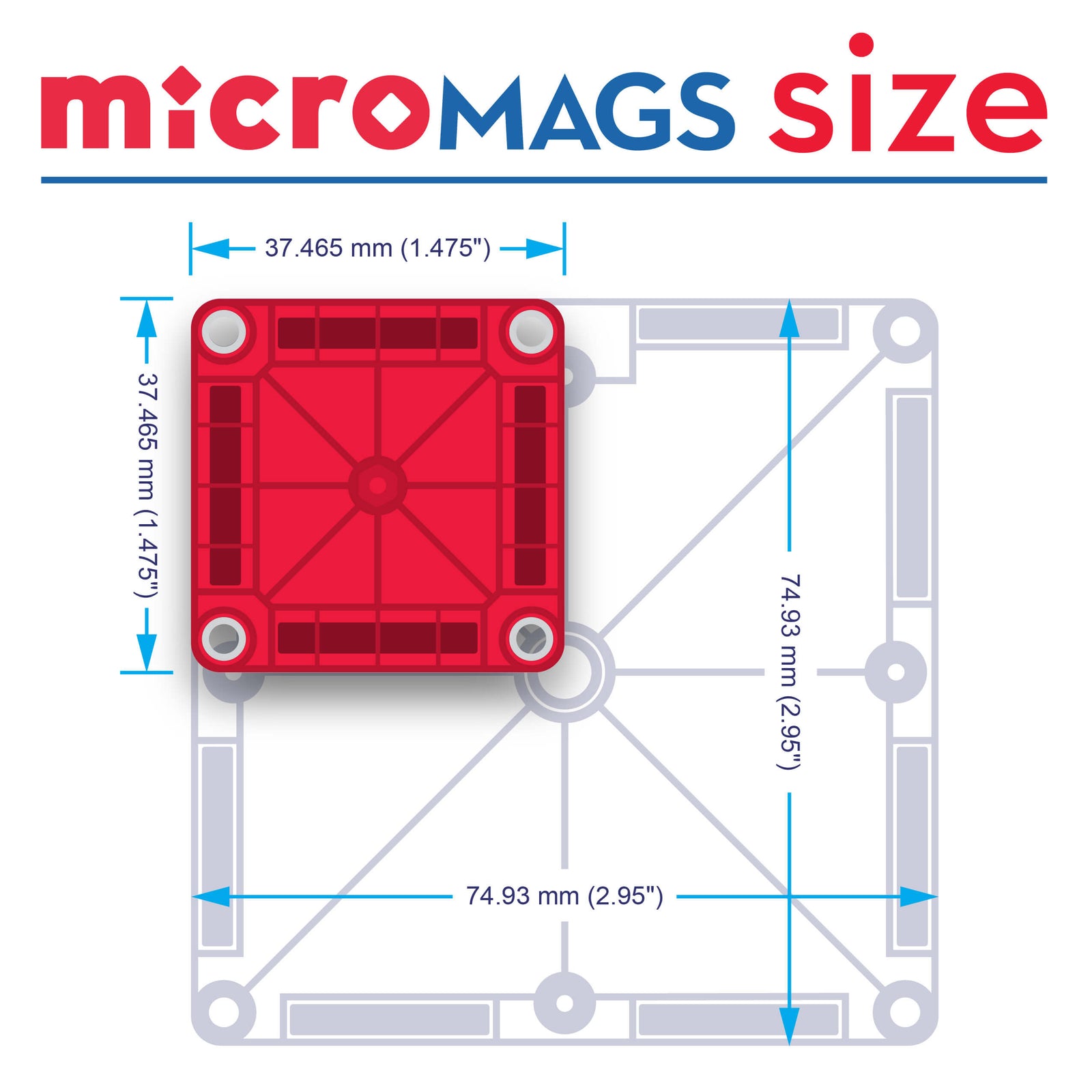 MAGNA-TILES® microMAGS 26-Piece Magnetic Building Travel Set