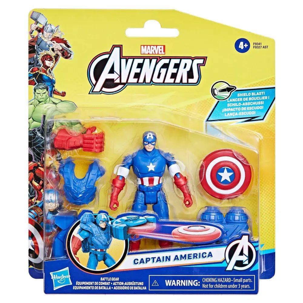 Marvel Avengers Captain America 4 Inch Battle Gear Action Figure