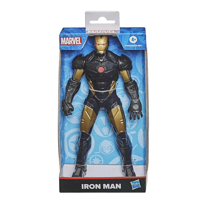 Marvel Mighty Hero Series Iron Man Black And Gold 9.5 Inch Action Figure