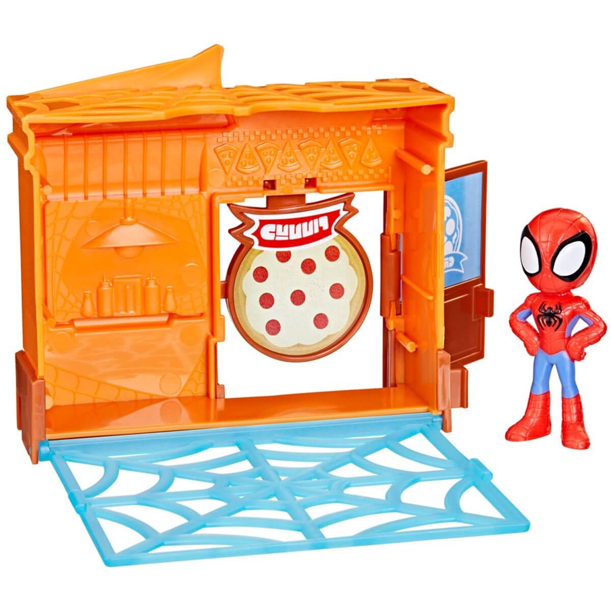 Marvel Spidey and Spidey and His Amazing Friends Spidey Pizza Parlor Playset back