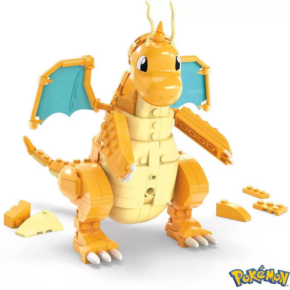 MEGA Pokémon Dragonite 387 Piece Building Set put together