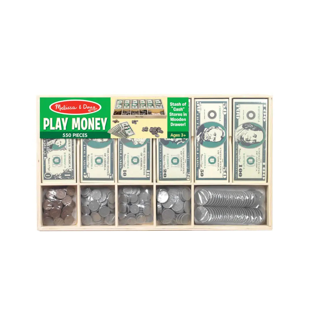 Melissa and Doug Classic Play Money Set packaging