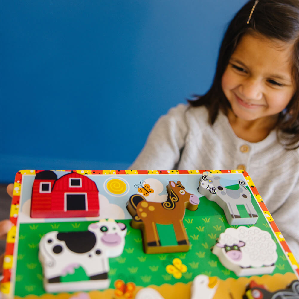 Farm Animals Wooden Chunky Puzzle