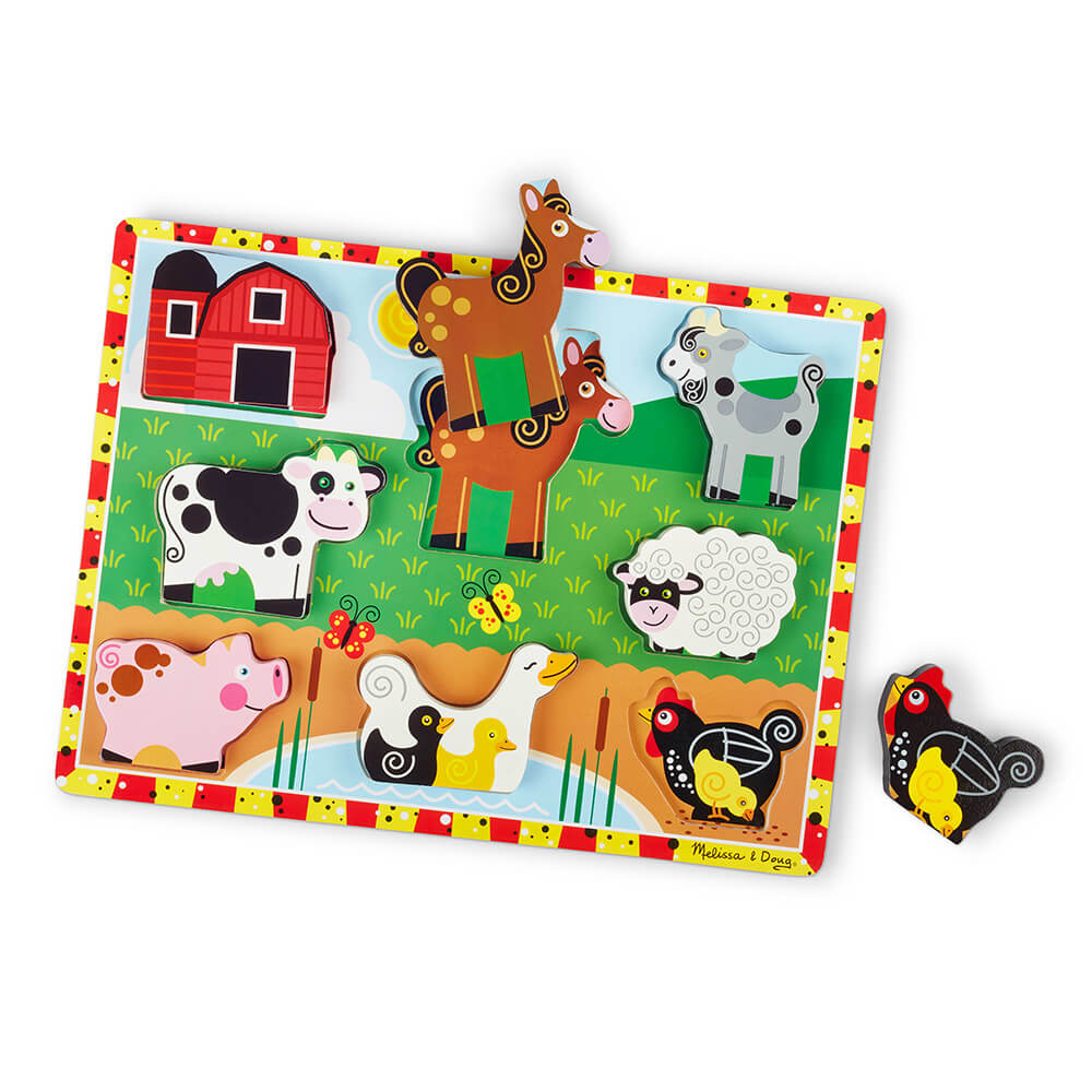 Melissa and Doug Chunky Puzzle Pets, 8-Piece Puzzle (Wood)
