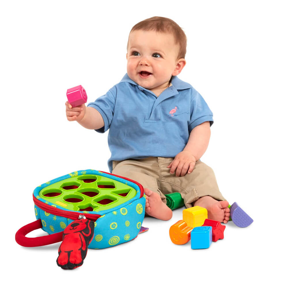 Melissa and Doug K’s Kids Take-Along Shape Sorter Baby and Toddler Toy