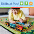 Melissa and Doug Magnetic Wooden Train Cars Set skills at play