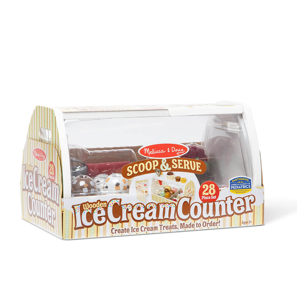 Melissa and Doug Scoop & Serve Ice Cream Counter Pretend Play Set