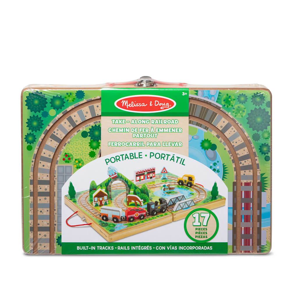 Melissa and Doug Take-Along Railroad Play Set packaging