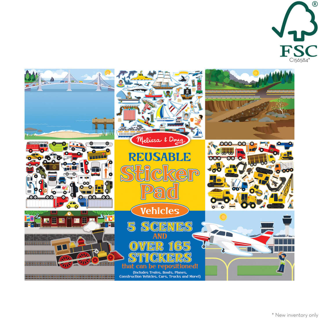 Melissa and Doug Vehicles Reusable Sticker Pad