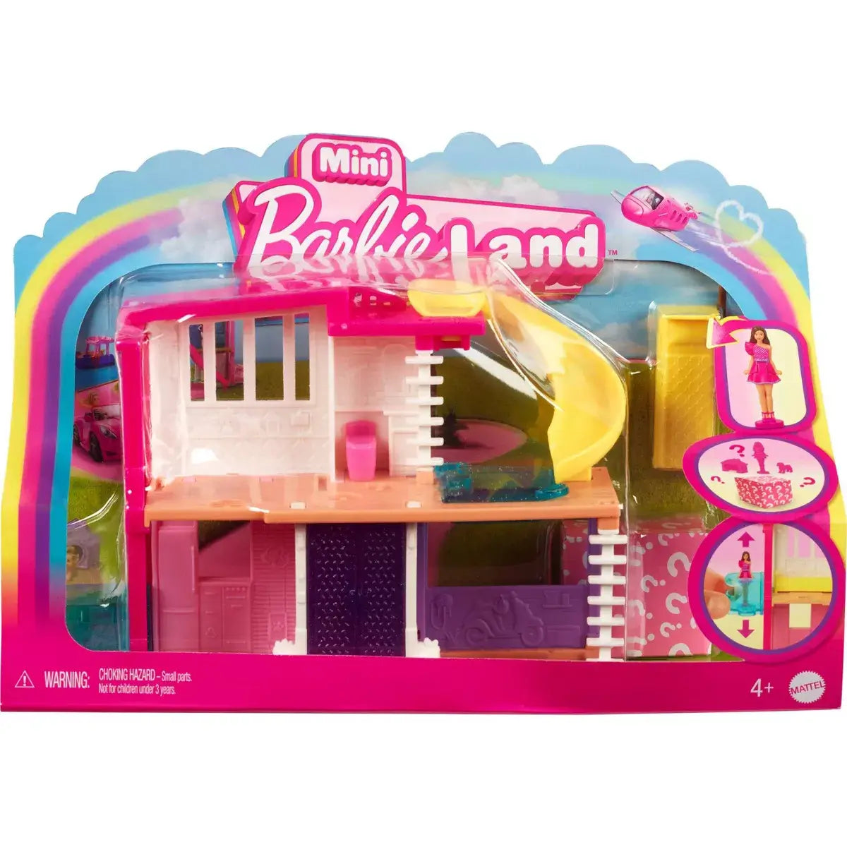 Mini Barbie Land House Yellow Water slide package