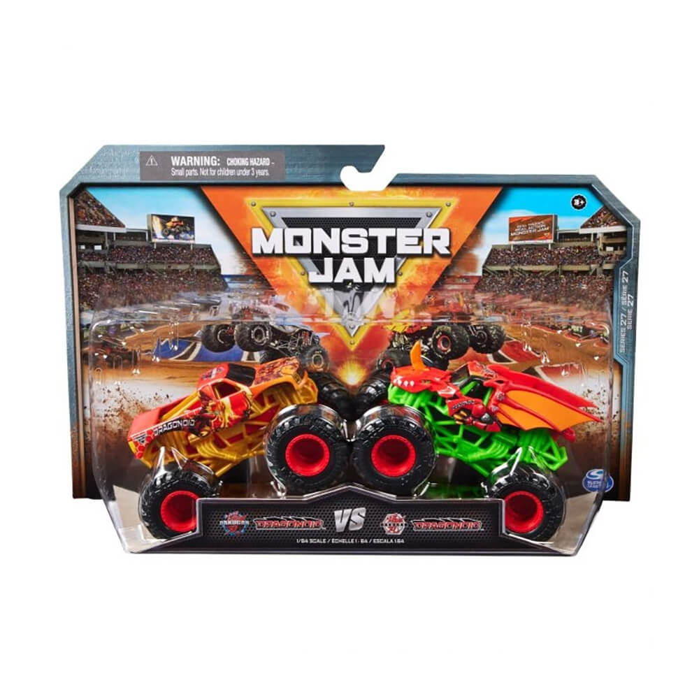 Monster Jam 1:64 Scale Monster Truck 2-Pack (Bakugan Dragonoid vs Bakugan Dragonoid)