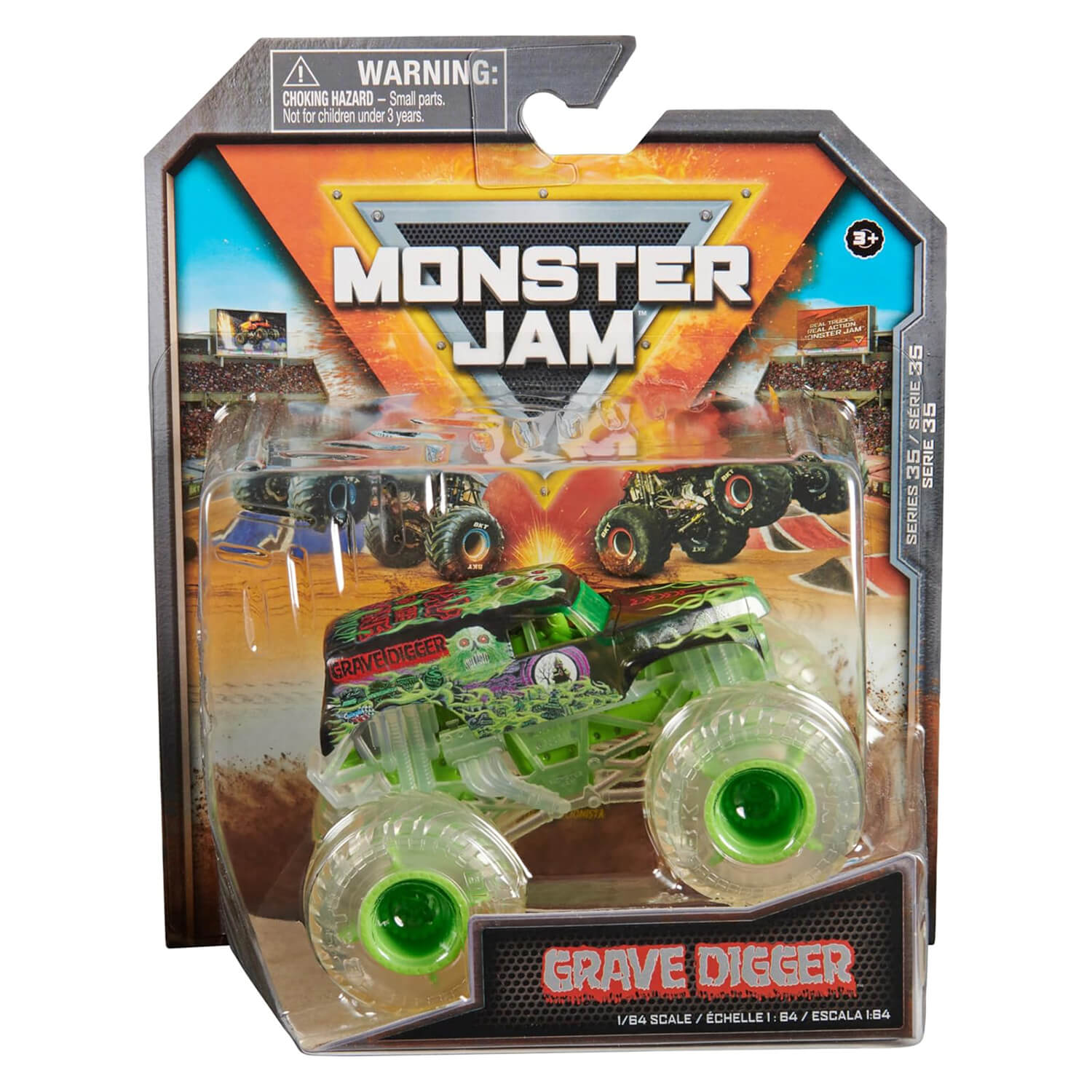 Monster Jam Grave Digger Die-Cast 1:64 Scale Monster Truck packaging