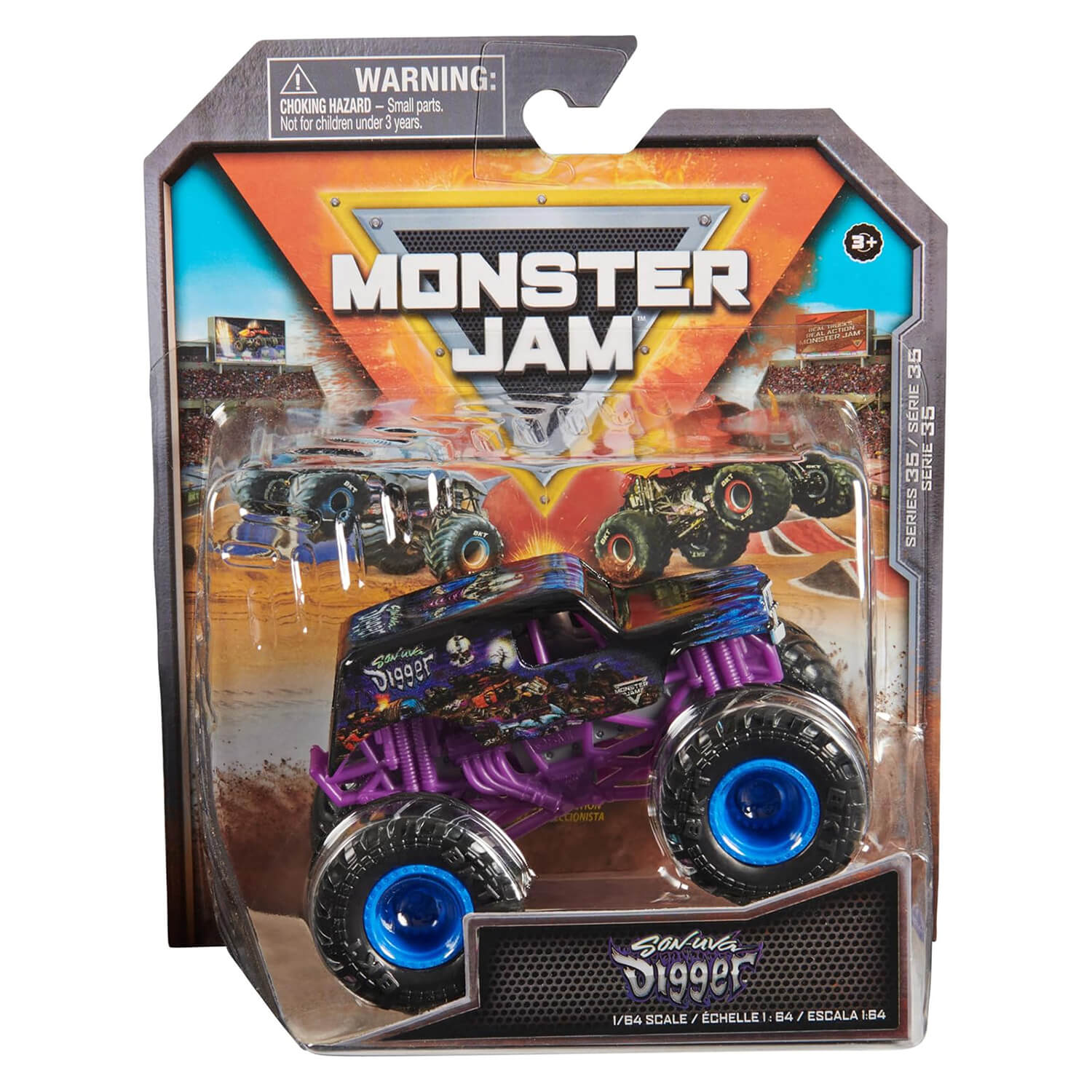 Monster Jam Son-Uva Digger Die-Cast 1:64 Scale Monster Truck packaging