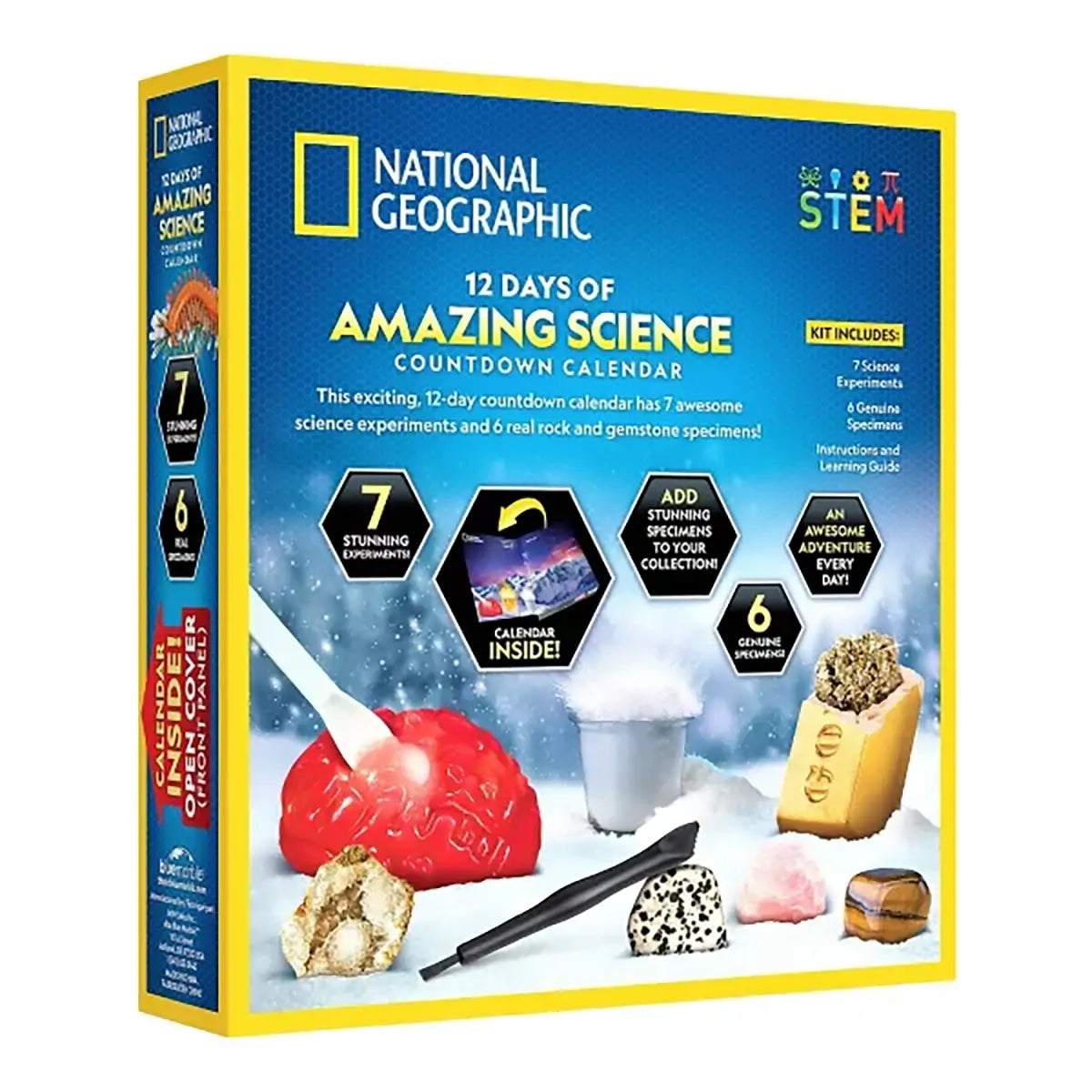 National Geographic 12 Days of Science Countdown Calendar Kit back of the box