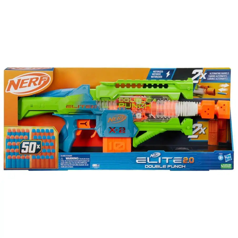 NERF Elite 2.0 Double Punch Motorized Dart Blaster