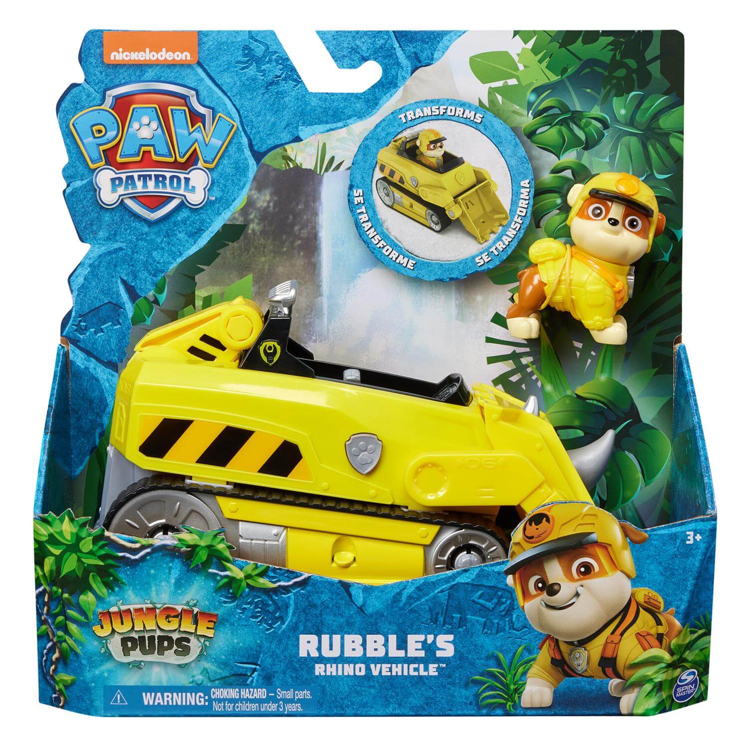 Package for the PAW Patrol Jungle Pups Rubble's Rhino Vehicle