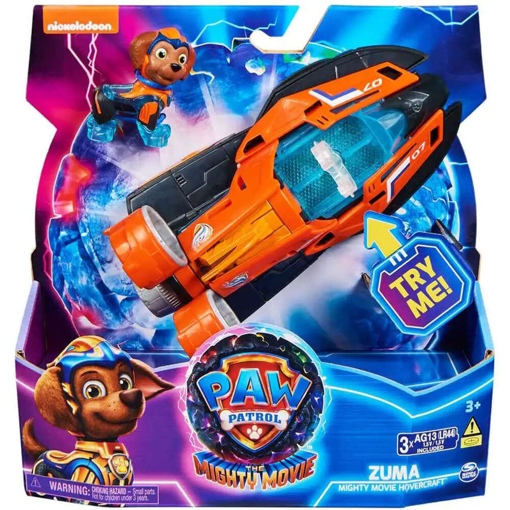 PAW Patrol The Mighty Movie Zuma's Mighty Movie Hovercraft Vehicle Set