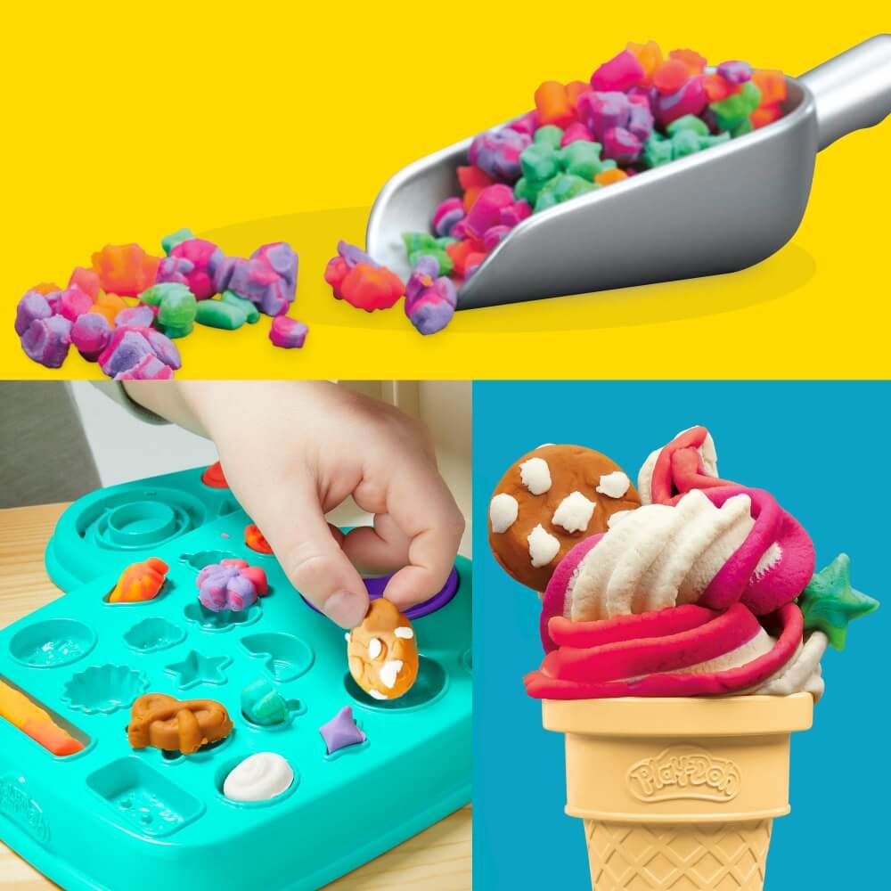 Play-Doh Rainbow Swirl Ice Cream Playset creations