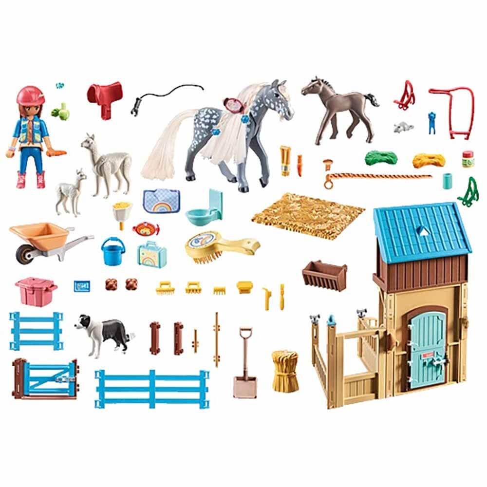 PLAYMOBIL Horse Stall with Amelia and Whisper Playset