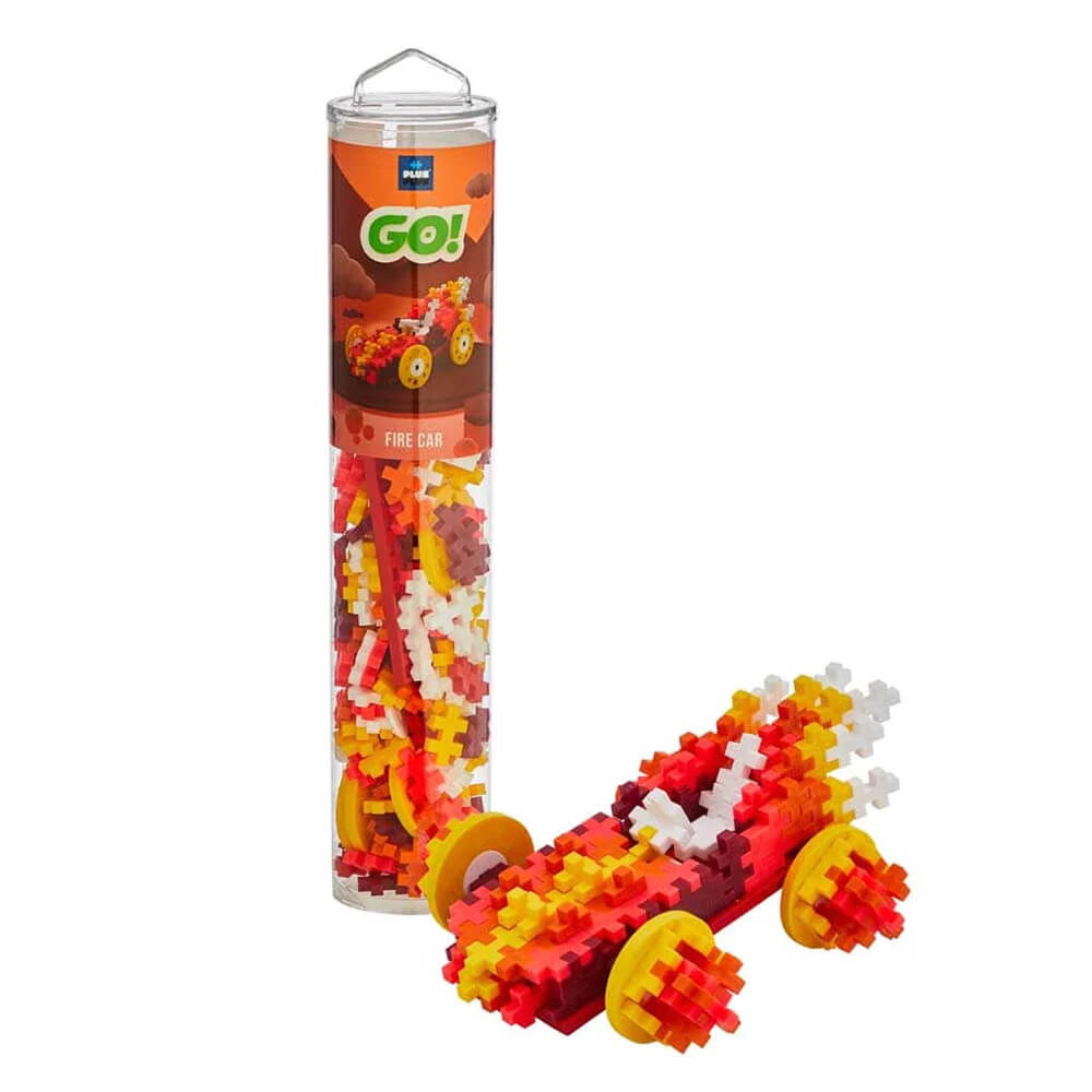 Plus-Plus Tube 200 Piece GO! Fire Car Set