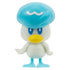 Quaxly toy is white with a blue hat and legs. Has a yellow beak and blue eyes
