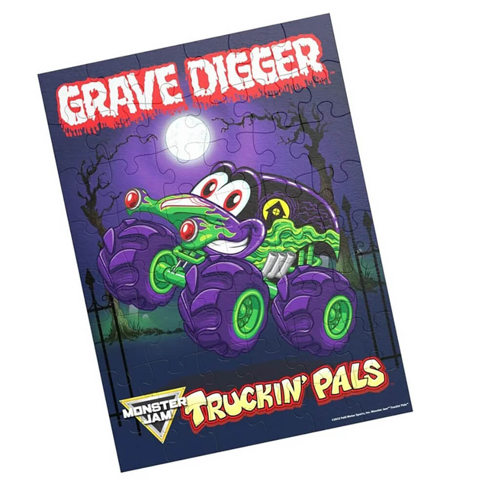 Spin Master Monster Jam Truckin' Pals Grave Digger 48 Piece Puzzle