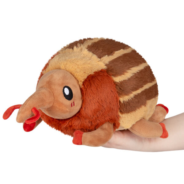 Squishable Mini Weevil Plush being held in someone's hand.