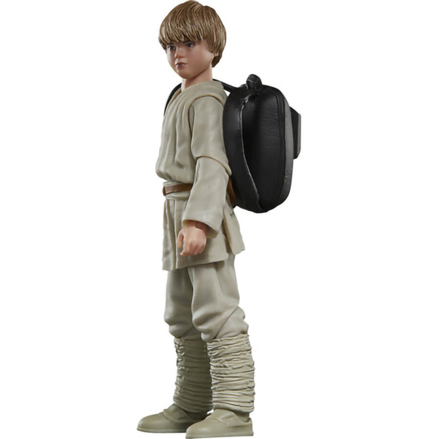 Star Wars The Black Series Anakin Skywalker Action Figure standing with backpack