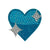 StickerBeans Blue Sparkling Heart Rhinestone Sticker