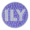 StickerBeans ILY (I Love You) Lavender Rhinestone Sticker