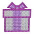 StickerBeans Purple Present Rhinestone Sticker