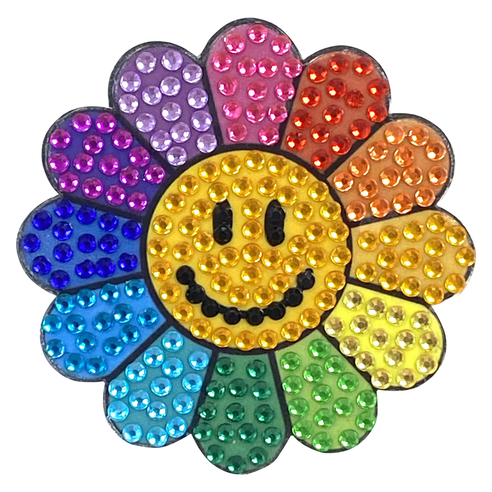 StickerBeans Rainbow Daisy Rhinestone Sticker