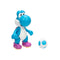 Super Mario Light Blue Yoshi with Egg 4-Inch Action Figure