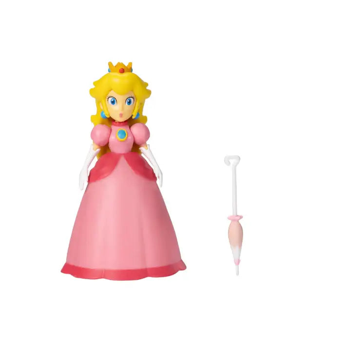 Super Mario Princess Peach with Umbrella 4-Inch Action Figure