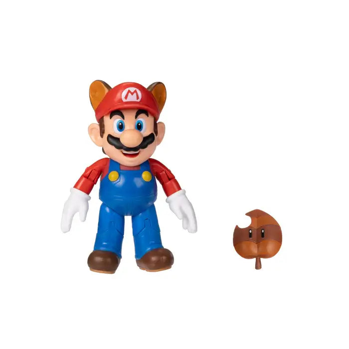 Super Mario Raccoon Mario with Super Leaf 4-Inch Action Figure