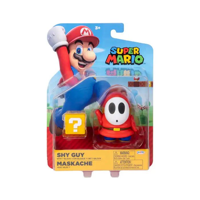 Super Mario Shy Guy with Mystery Block 4-Inch Action Figure