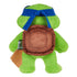 Back view of the Teenage Mutant Ninja Turtles Mutant Mayhem Turtle Tot Leonardo Plush