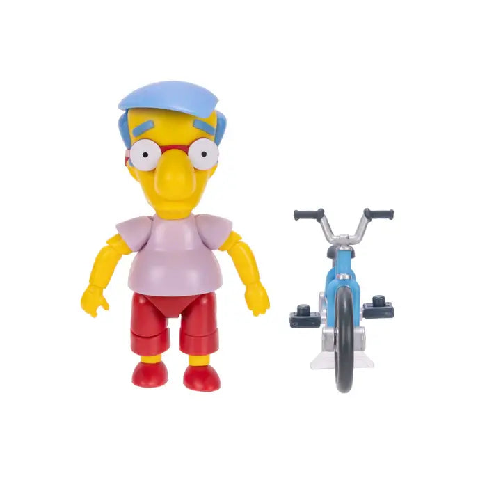 The Simpsons Millhouse with Bicycle 5-Inch Action Figure