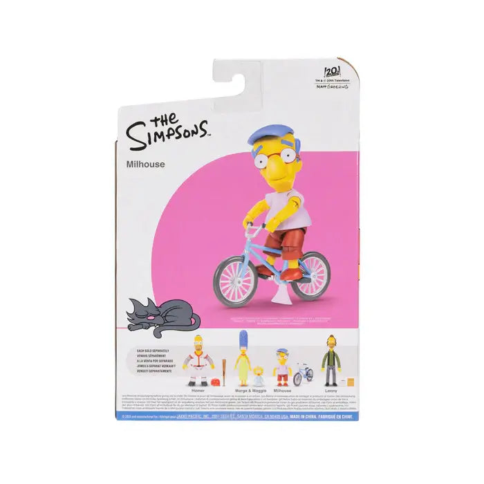 The Simpsons Millhouse with Bicycle 5-Inch Action Figure