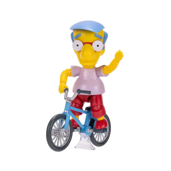 The Simpsons Millhouse with Bicycle 5-Inch Action Figure