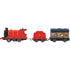 Thomas & Friends Graffiti James Motorized Toy Train Engine with Tender & Cargo Car side view