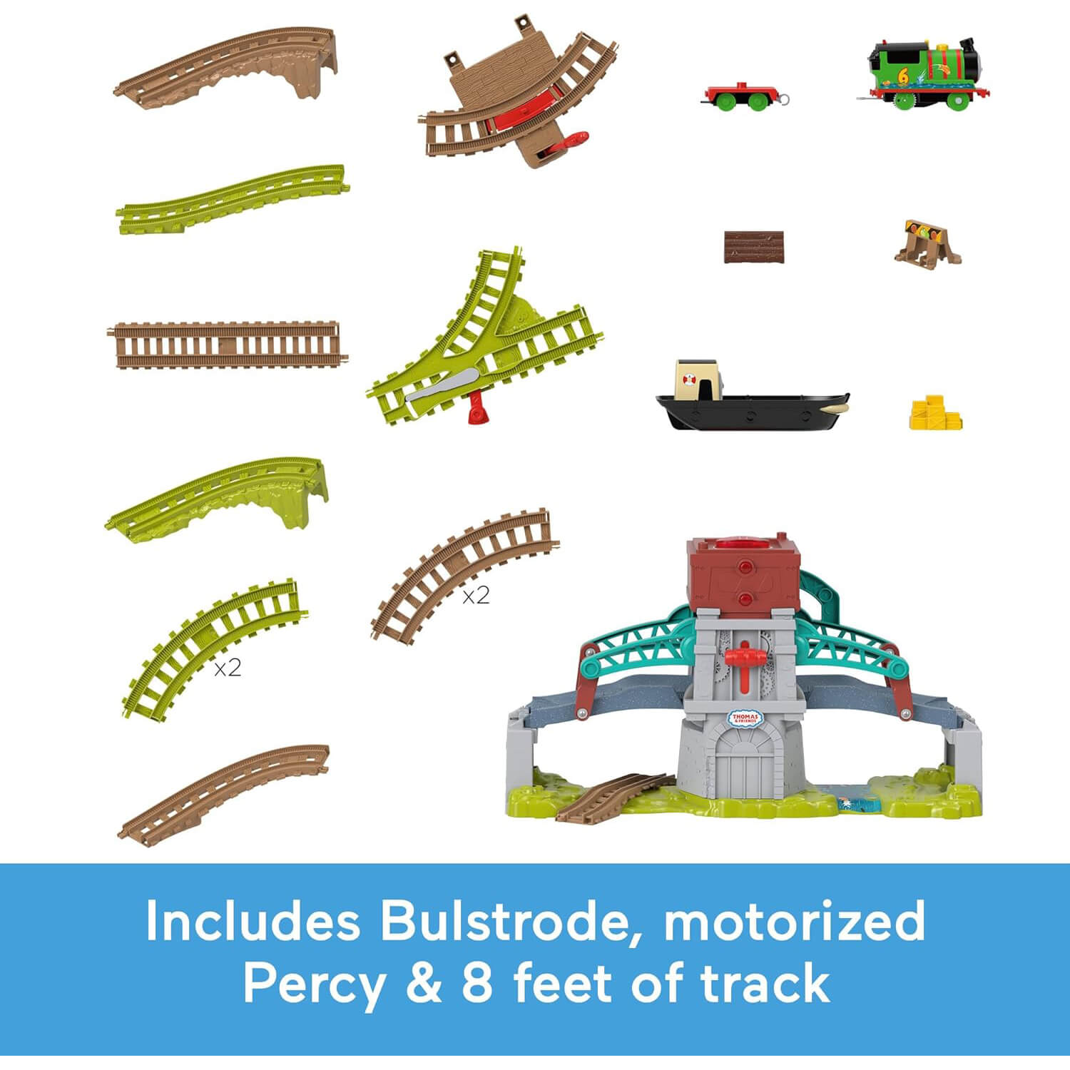 Thomas & Friends Talking Bulstrode & Which-Way Bridge Train Set pieces included