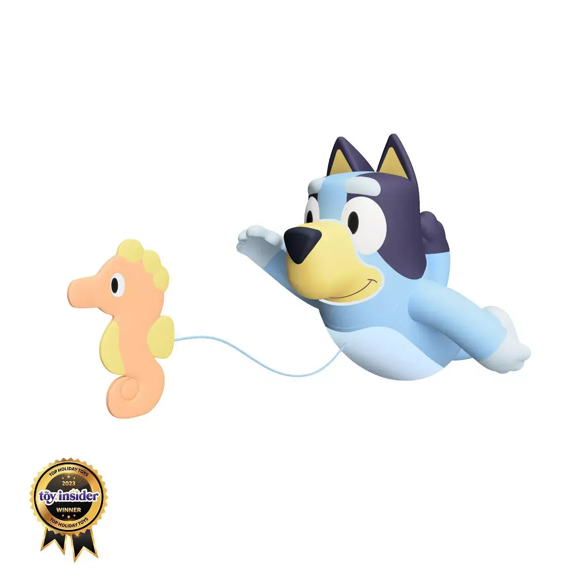 TOMY Toomies Bluey Swimming Bluey Bath Toy with Seahorse