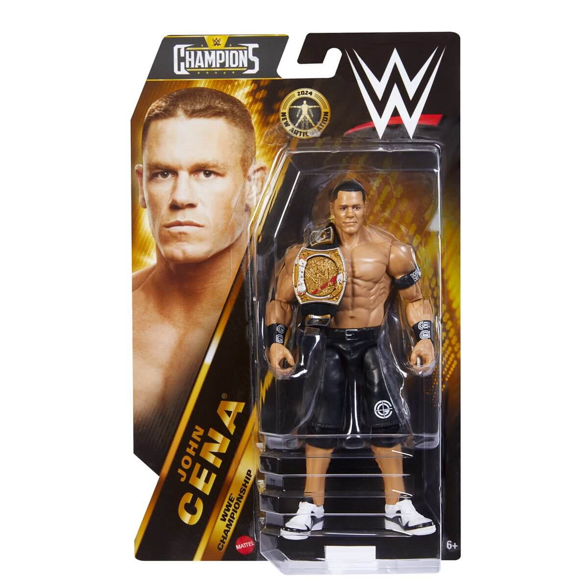 WWE Champion John Cena with Spinner Title  Action Figure front of the package