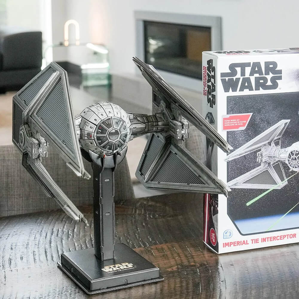 4DPuzz Star Wars Imperial Tie Interceptor Paper Model Kit